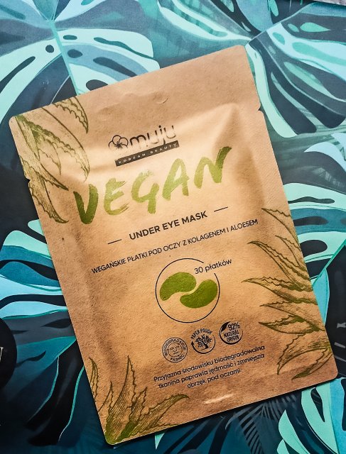 Muju Płatki pod oczy, Vegan, Z kolagenem i aloesem 