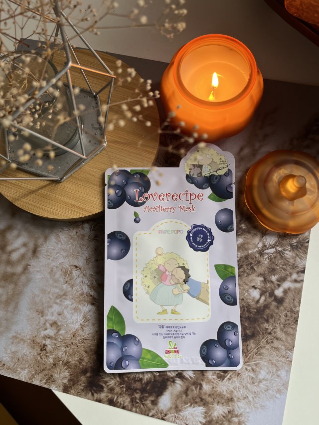 Sally's Box Maska do twarzy w płacie, Loverecipe, Acai Berry Mask