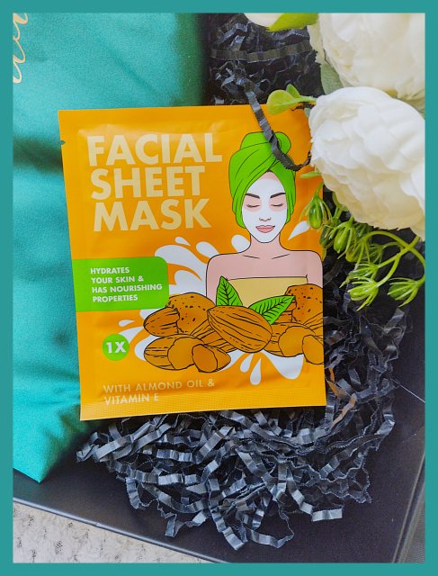 Mascot Europe Maseczka do twarzy w płacie, Facial Sheet Mask, With Almond Oil & Vitamin E