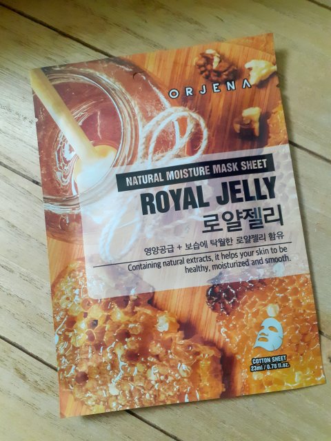 Orjena Maska do twarzy w płacie, Royal Jelly, Z mleczkiem pszczelim, Nawilżająco-odżywcza 