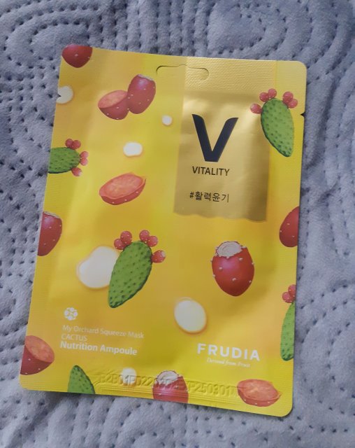 Frudia Maska do twarzy w płacie, My Orchard Squeeze Mask, Cactus, Nutrition Ampoule, Vitality