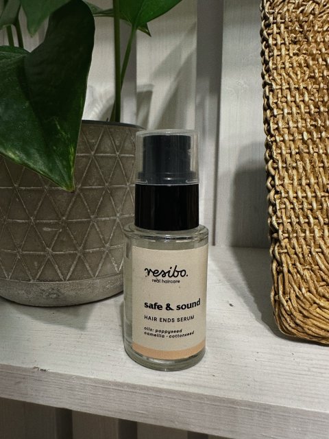 Resibo Safe & Sound, Serum zabezpieczające i wygładzające końcówki włosów 
