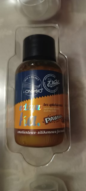 OnlyBio Hair Balance, Odzywka do włosów, Emolientowo silikonowa formuła ,bez spłukiwania E. Wedel, Inspirowana zapachem batona Pawełek toffi