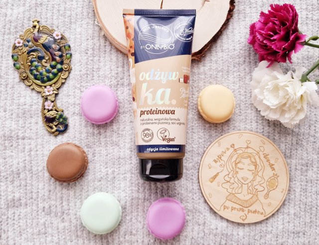 OnlyBio Hair Balance, Odżywka do włosów, Proteinowa, E. Wedel, Ptasie Mleczko, Caffe Latte, Edycja Limitowana