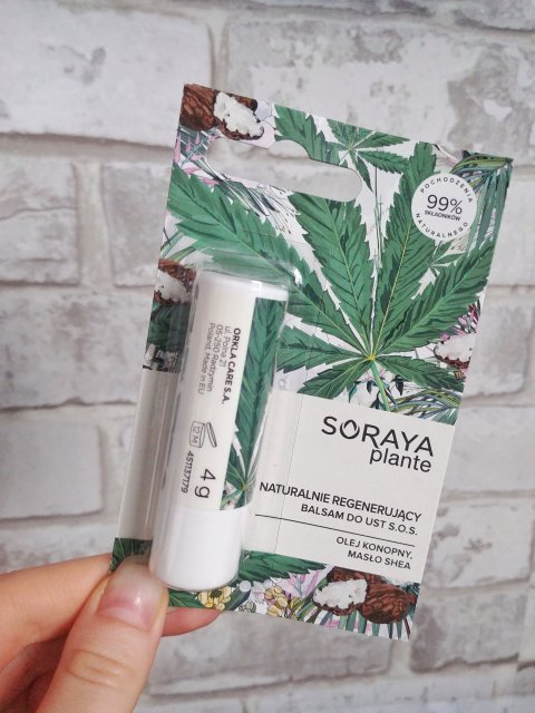 Soraya Plante, Balsam do ust, Naturalnie regenerujący, Olej konopny, Masło shea