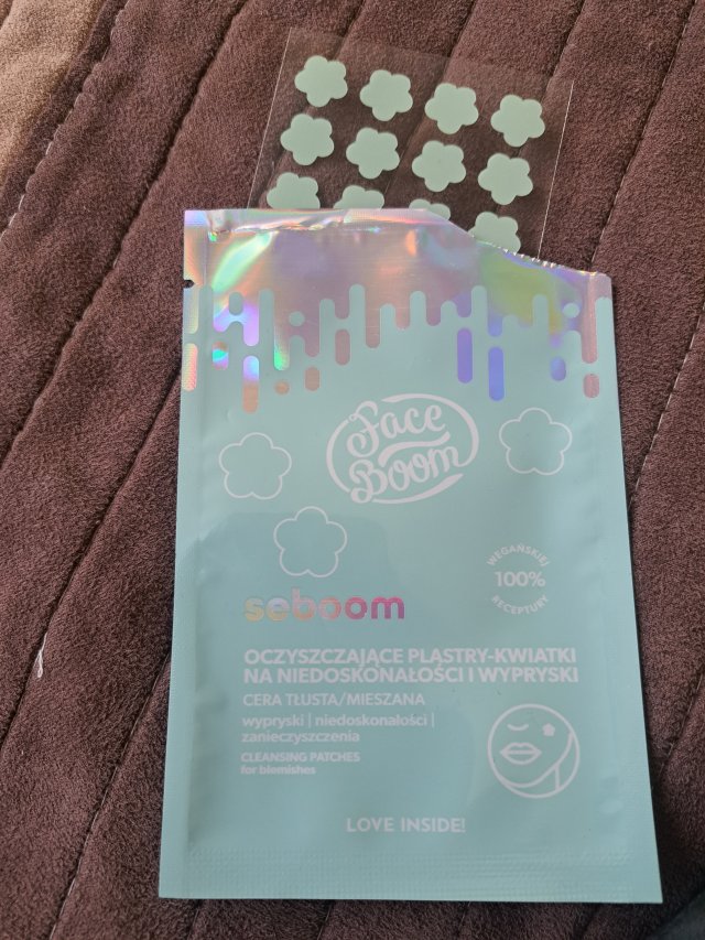 FaceBoom Plastry-kwiatki na niedoskonałości, Seboom, Oczyszczające, Cera tłusta/mieszana