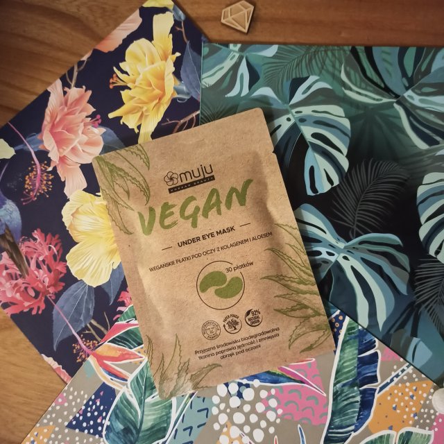 Muju Płatki pod oczy, Vegan, Z kolagenem i aloesem 