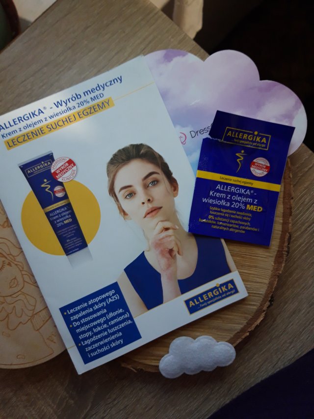 Allergika Krem do ciała, MED, Z olejem z wiesiołka 20%, Leczenie suchej egzemy
