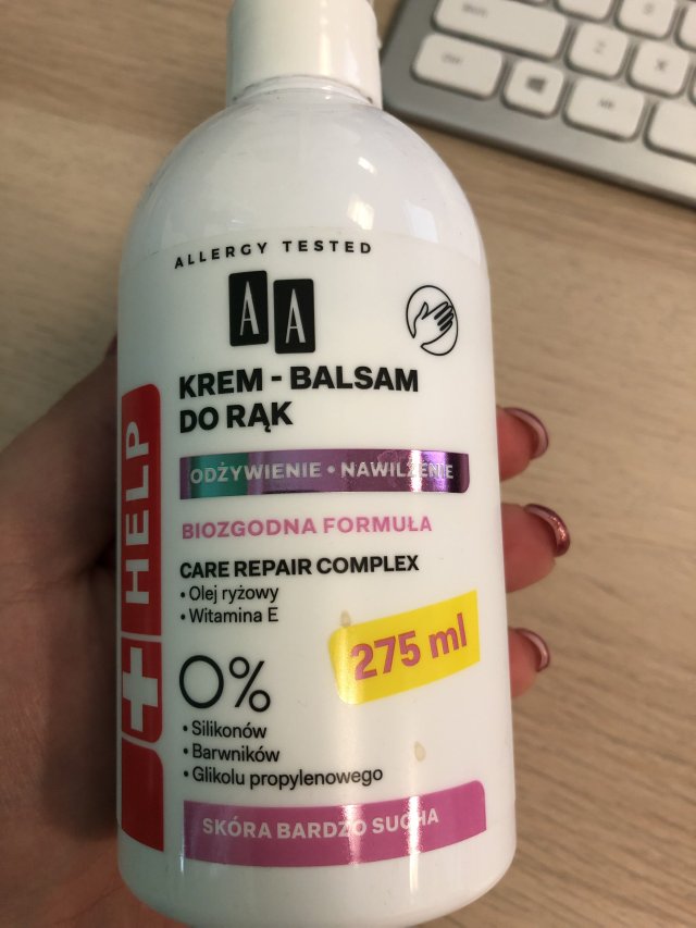 AA HELP+, Krem-balsam do rąk, Odżywiająco-nawilżający, Skóra bardzo sucha