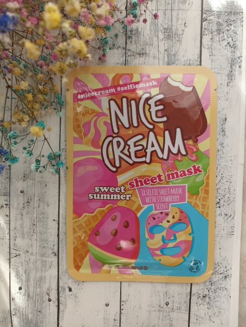 Maxbrands Marketing B.V. Maseczka do twarzy w płacie, Nice Cream, Sweet Summer, Nawilżająca