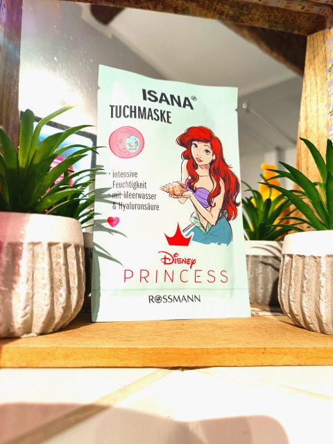 Isana Disney Princess, Maseczka do twarzy w płacie, Meerwasser & Hyaluronsaure, Ariel