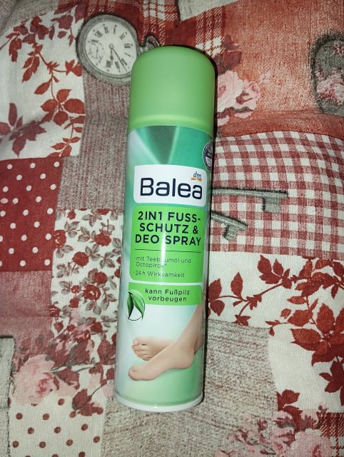 Balea Spray do stóp i butów, 2in1 Fuss Schutz & Deo Spray, Z olejkiem z drzewa herbacianego