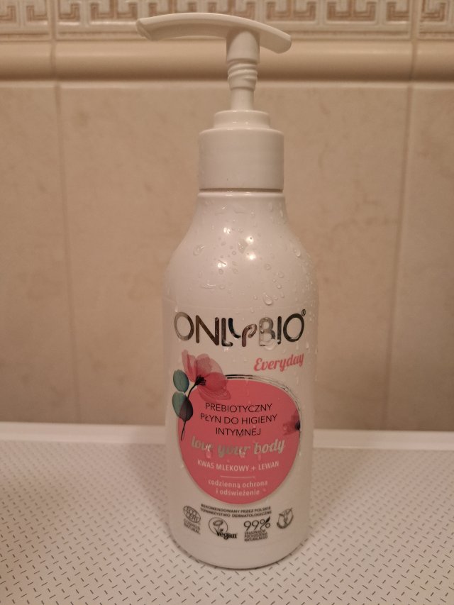 OnlyBio Love Your Body, Płyn do higieny intymnej, Prebiotyczny, Kwas mlekowy i Lewan