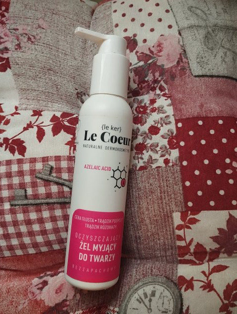 Le Coeur Żel do twarzy, Myjący, Oczyszczający, Kwas azelainowy, Cera tłusta, trądzik różowaty, trądzik pospolity