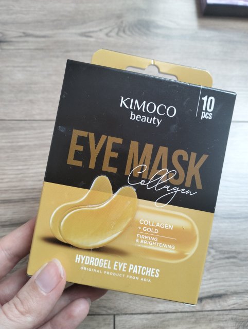 Kimoco Beauty Płatki pod oczy, Hydrożelowe, Collagen & Gold, Ujędrniająco-rozświetlające