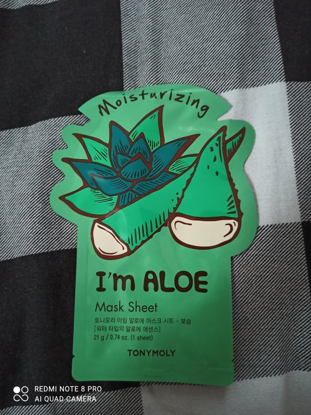 Tony Moly I'm Aloe Mask Sheet, Maska do twarzy w płacie, Moisturizing