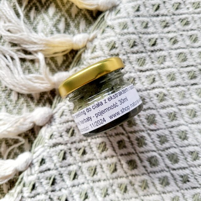 WhiteTree Natural Cosmetics Peeling do ciała, Cukrowy, Antycellulitowy, Z suszem i ekstraktem z zielonej herbaty