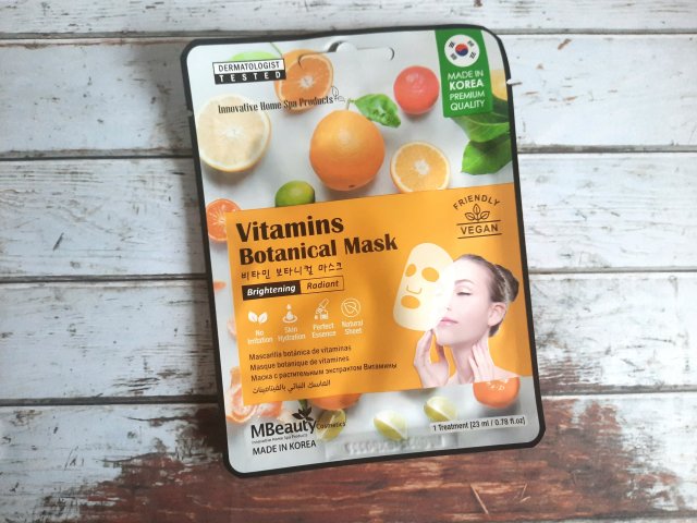 MBeauty Cosmetics Maska do twarzy w płacie, Rozjaśniająca, Witaminy, Ekstrakt z pomarańczy