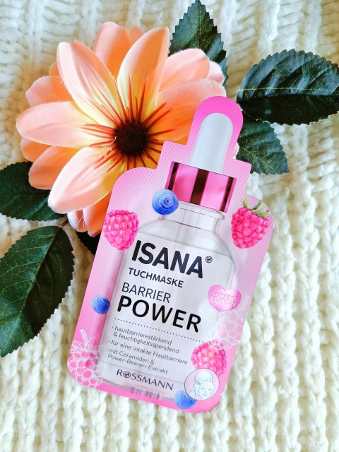 Isana Maseczka do twarzy w płacie, Barrier Power, Ceramiden & Power-Beeren-Extrakt