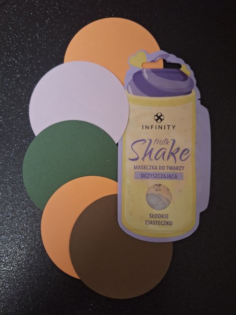 Infinity Maseczka do twarzy, Milk Shake, Oczyszczająca, Słodkie ciasteczko 