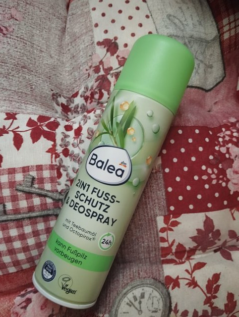 Balea Spray do stóp i butów, 2in1 Fuss Schutz & Deo Spray, Z olejkiem z drzewa herbacianego