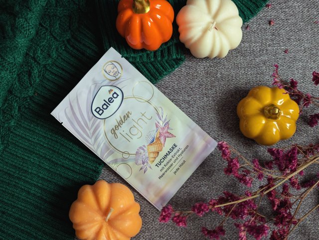 Balea Maseczka do twarzy w płacie, Golden Light