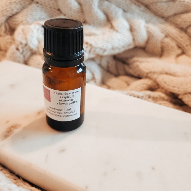 WhiteTree Natural Cosmetics Olejek do masażu i kąpieli, Z ekstraktem z kawy i jabłka