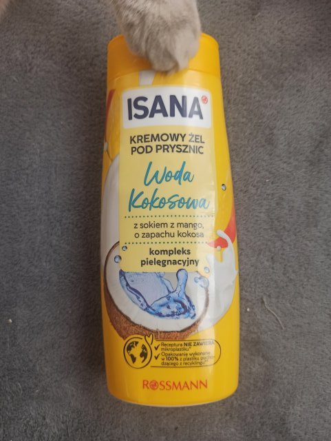 Isana Żel pod prysznic, Woda kokosowa, Z sokiem z mango o zapachu kokosa