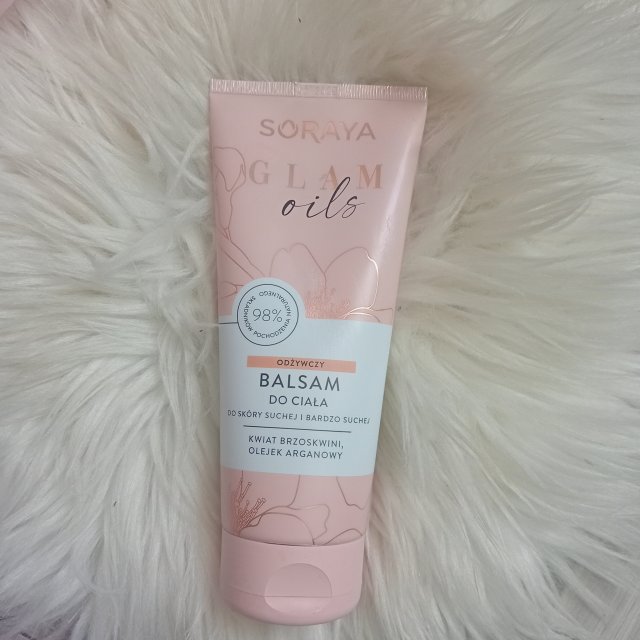 Soraya Glam Oils, Balsam do ciała, Odżywczy, Kwiat brzoskwini, Olejek arganowy