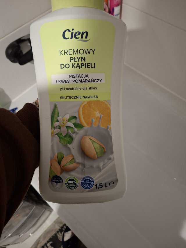 Cien Płyn do kąpieli, Pistacja i kwiat pomarańczy