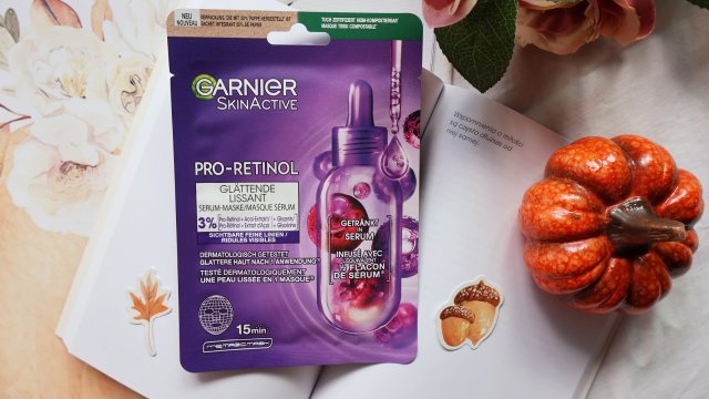 Garnier Skin Naturals, Maska do twarzy w płacie, Pro-Retinol, Ampoule Sheet Mask, Acai Extract