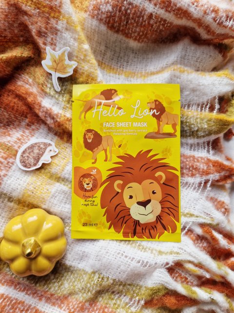 Maxbrands Marketing B.V. Face Sheet Mask, Maseczka do twarzy w płacie, Hello Lion