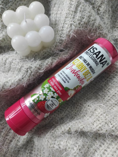 Isana Professional, Odżywka do włosów, Czarny Bez & Truskawka