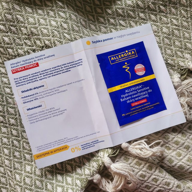 Allergika Balsam do ciała, Hydrolotio Sensitive, Nawilżający, Do skóry wrażliwej, Szybka pomoc