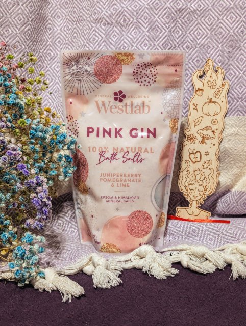 Westlab Sól do kąpieli, Pink Gin, Z owocem jałowca, granatem i limonką, Rewitalizująca