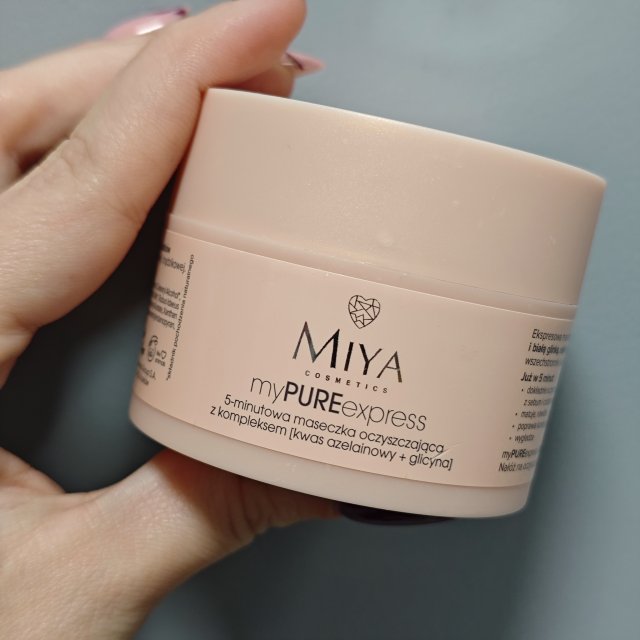 Miya Cosmetics myPUREexpress, Maseczka do twarzy, 5 minutowa, Oczyszczająca, Kwas azelainowy + glicyna