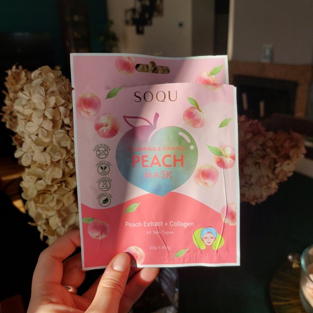 Soqu Maska do twarzy w płacie, Pluming & Firming, Peach Mask