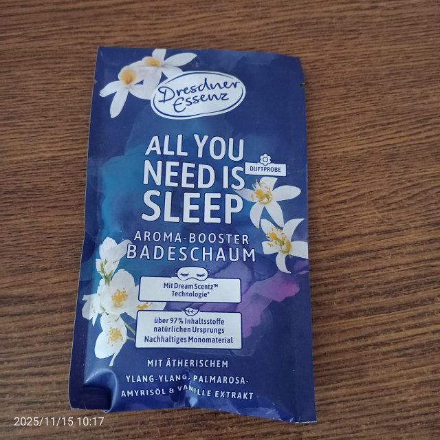 Dresdner Essenz Sól do kąpieli, All You Need Is Sleep