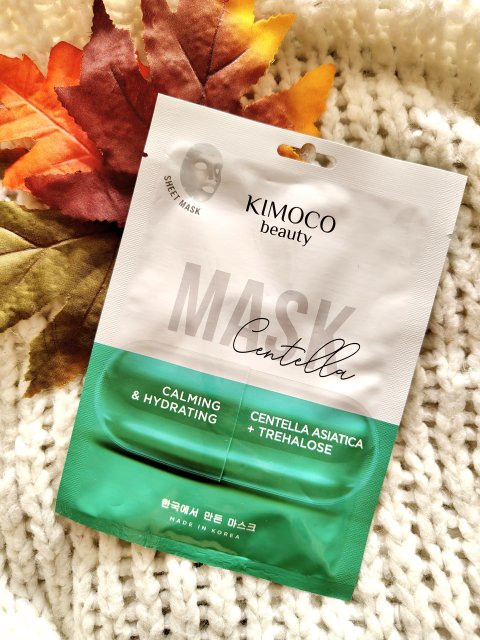 Kimoco Beauty Maska do twarzy w płacie, Centella, Centella Asiatica + Trehalose