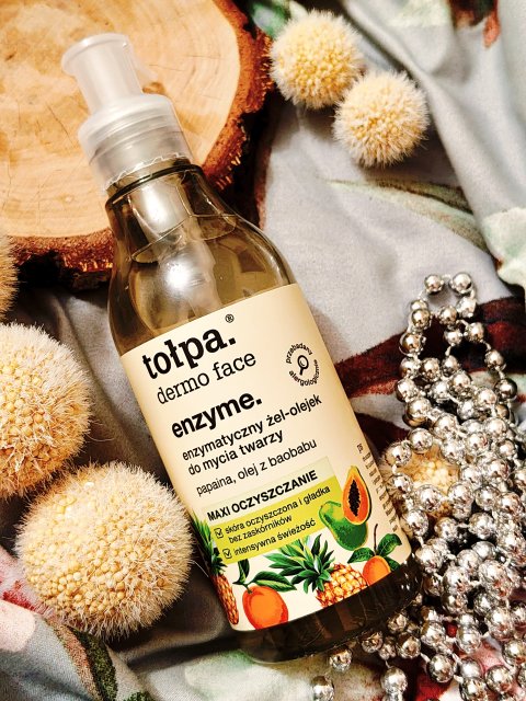 Tołpa Dermo Face, Enzyme, Żel-olejek do mycia twarzy, Enzymatyczny, Papaina, olej z baobabu
