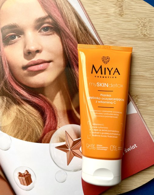 Miya Cosmetics mySKINdetox, Pianka do mycia twarzy, Głęboko oczyszczająca, Z witaminą C