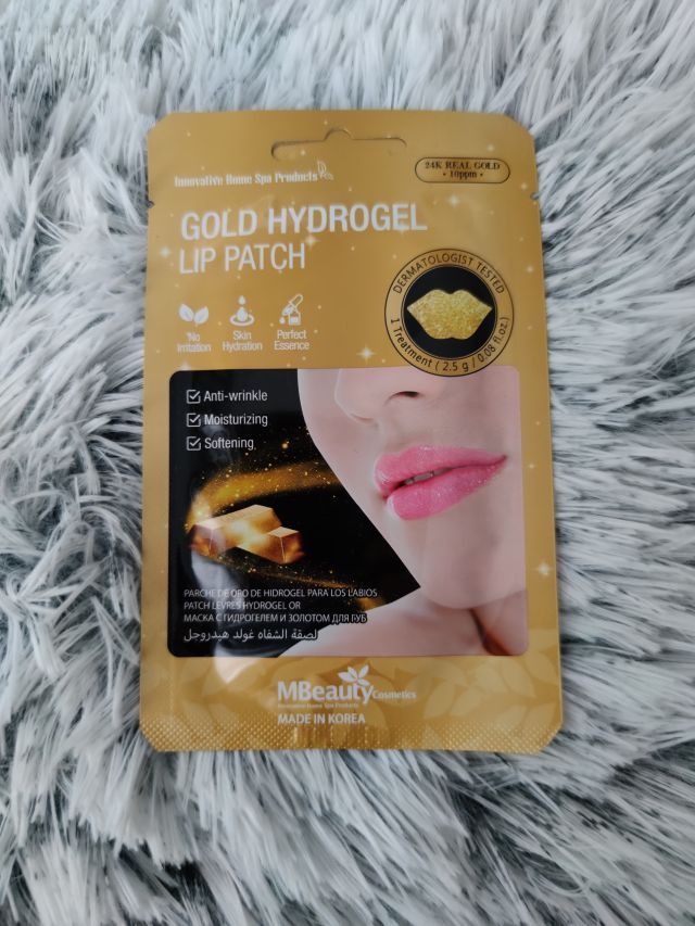 MBeauty Cosmetics Gold Hydrogel Lip Patch, Maseczka do ust 