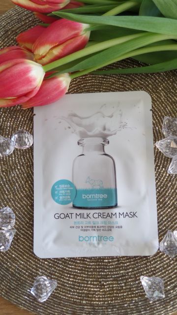 Borntree Maseczka do twarzy w płacie, Goat Milk Cream Mask