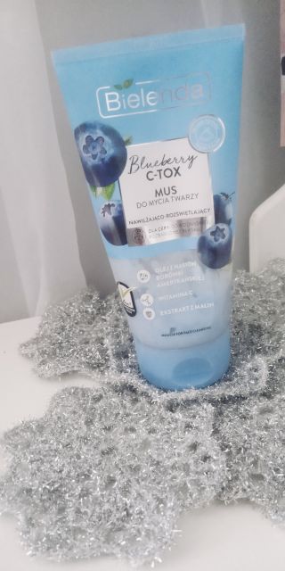 Bielenda Blueberry C-TOX, Mus do mycia twarzy, Nawilżająco-rozświetlający