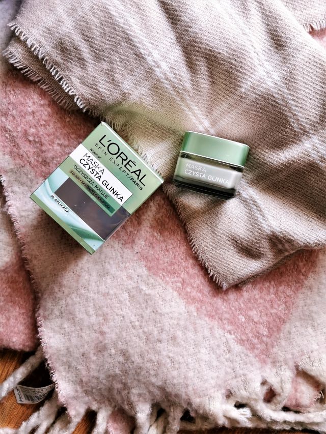 L'Oréal Czysta Glinka, Maska do twarzy, 3 glinki + ekstrakt z eukaliptusa, Oczyszcza i matuje