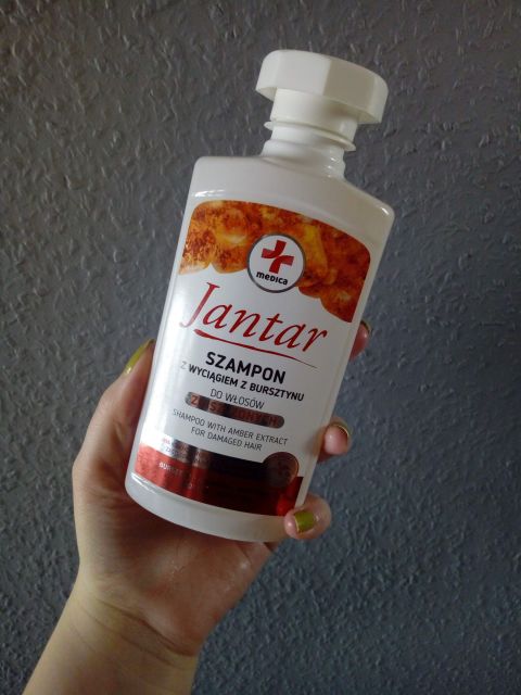 Jantar Szampon do włosów zniszczonych, z wyciągiem z bursztynu
