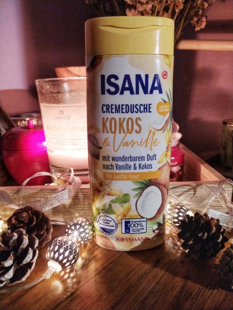 Kokos i wanilia żel pod prysznic Isana 