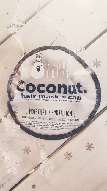 Bear Fruits  Maska do włosów z czepkiem, Coconut Hair Mask, Moisture + Hydration