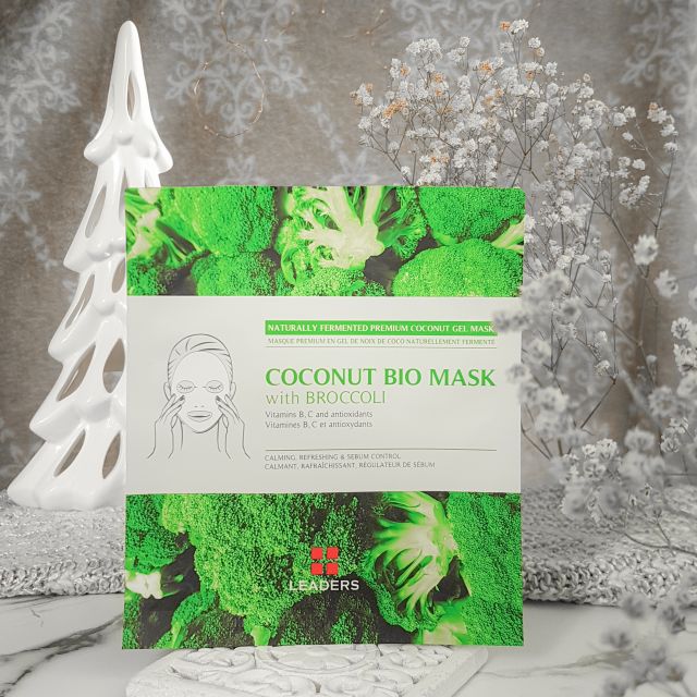 Leaders Cosmetics, Coconut Bio Mask with Broccoli, Maska w płachcie z ekstraktem z brokułu