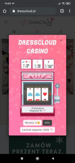 Urodzinowe kasyno DressCloud 